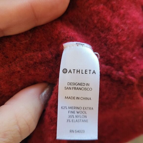 Athleta Martin red merino wool blend sweater - Picture 7 of 7